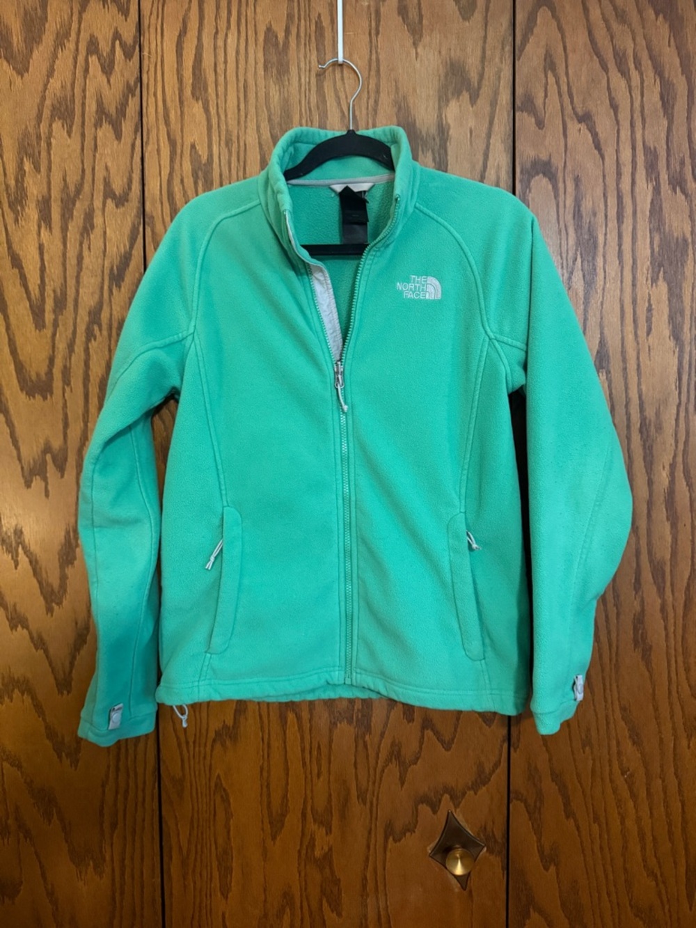 The North Face Fleece Jacket Womens Medium Green Full Zip Logo